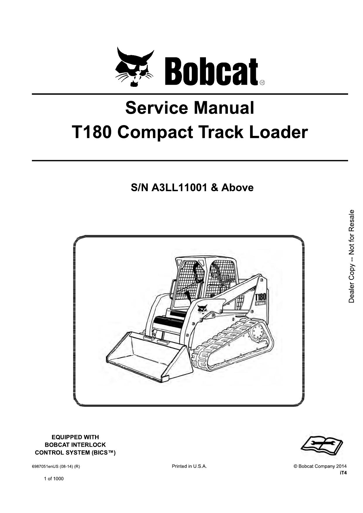 T180 Compact Track Loader Service Manual Bobcat 4